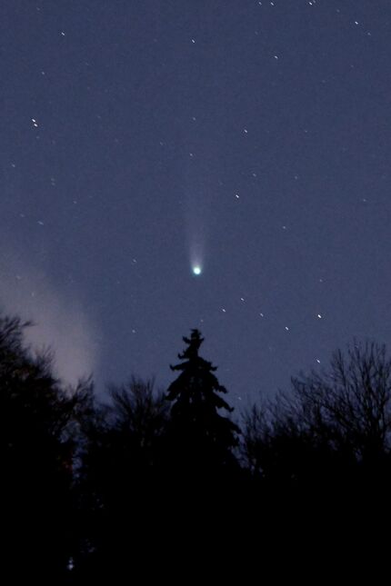 Ende Oktober war am Abendhimmel der Komet „Lemmon“ im Westen zu sehen, Standort: Hallwil AG, am 28. Oktober. (Foto: Andreas Walker)